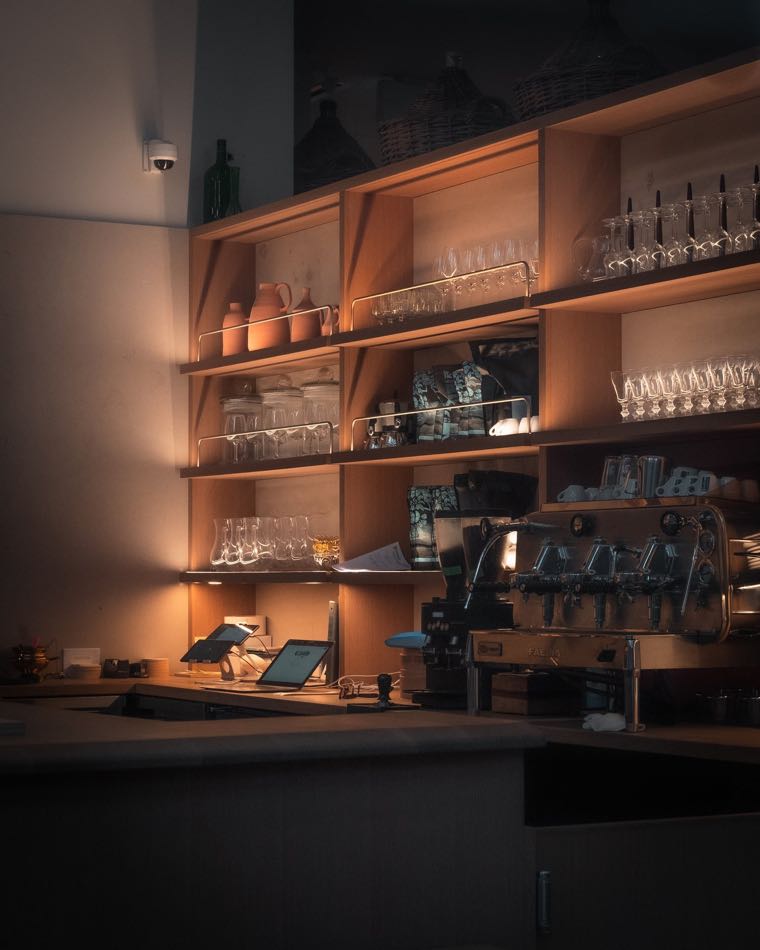 Hospitality interior with bespoke joinery and integrated lighting